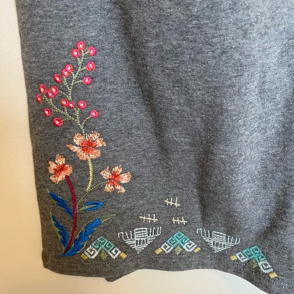 Johnny Was Griffin Wide Gray Leg Pant Large - Picture 6 of 9